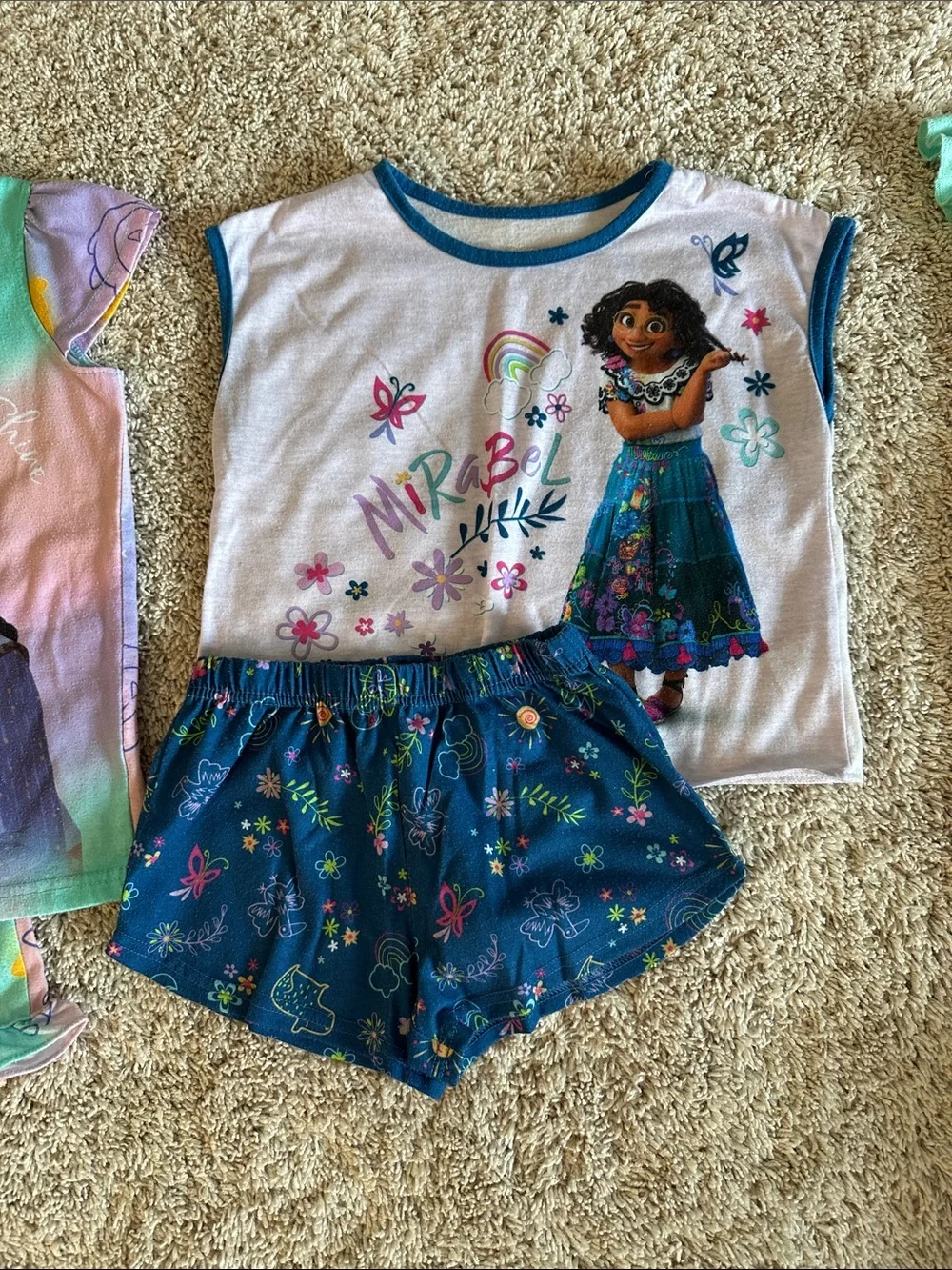 Disney Girls Mirabel and Wish pajama sets